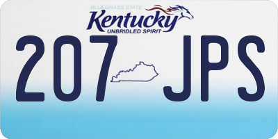 KY license plate 207JPS