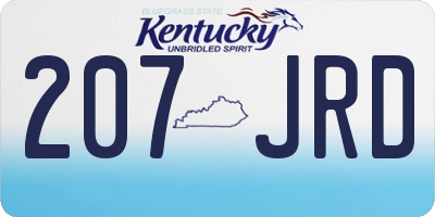 KY license plate 207JRD