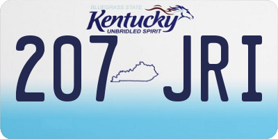KY license plate 207JRI