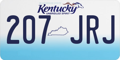 KY license plate 207JRJ