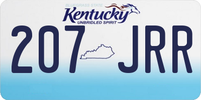 KY license plate 207JRR