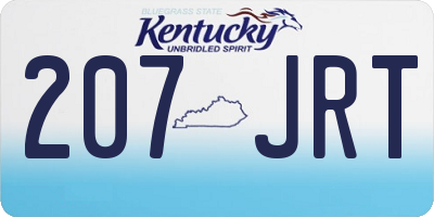 KY license plate 207JRT