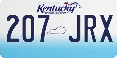 KY license plate 207JRX