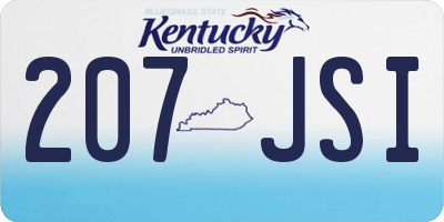 KY license plate 207JSI