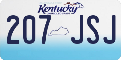 KY license plate 207JSJ