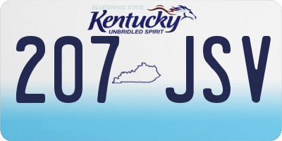 KY license plate 207JSV