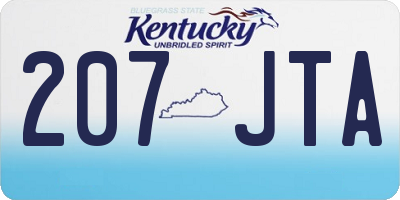 KY license plate 207JTA