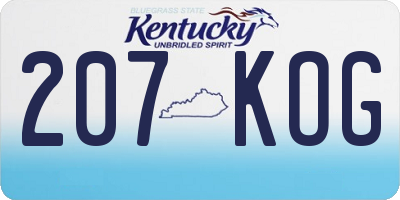 KY license plate 207KOG