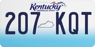 KY license plate 207KQT
