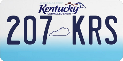 KY license plate 207KRS