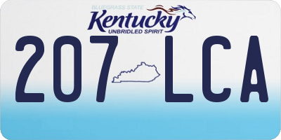 KY license plate 207LCA