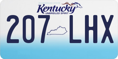 KY license plate 207LHX