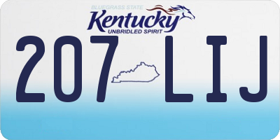 KY license plate 207LIJ