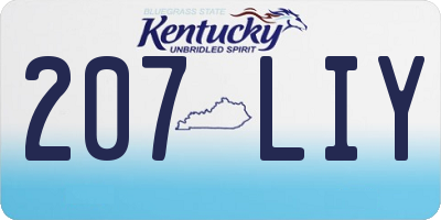 KY license plate 207LIY