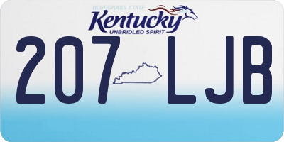 KY license plate 207LJB