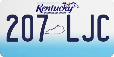 KY license plate 207LJC