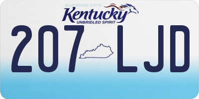 KY license plate 207LJD