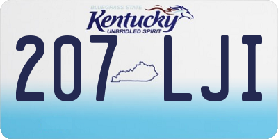 KY license plate 207LJI