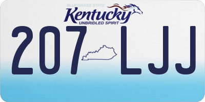 KY license plate 207LJJ