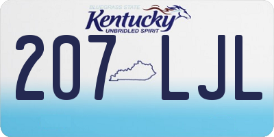 KY license plate 207LJL