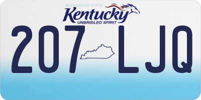 KY license plate 207LJQ