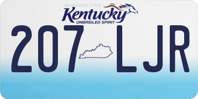 KY license plate 207LJR