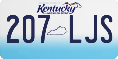 KY license plate 207LJS