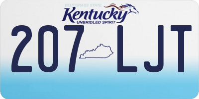 KY license plate 207LJT