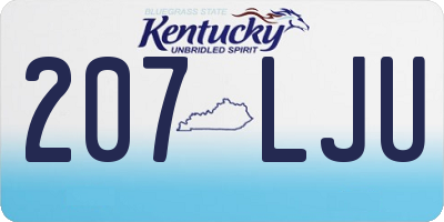 KY license plate 207LJU