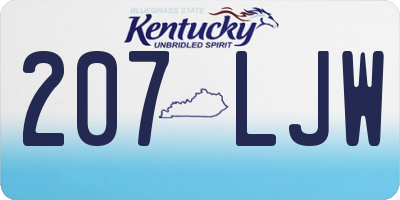 KY license plate 207LJW