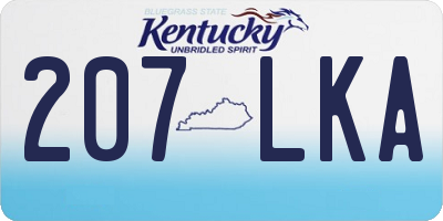 KY license plate 207LKA