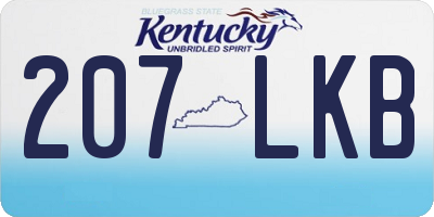 KY license plate 207LKB
