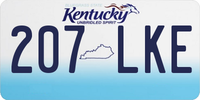 KY license plate 207LKE