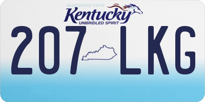 KY license plate 207LKG