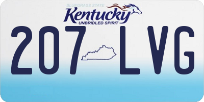KY license plate 207LVG