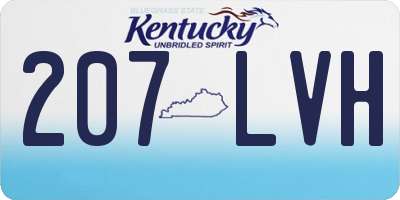 KY license plate 207LVH