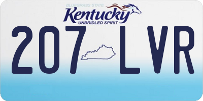 KY license plate 207LVR