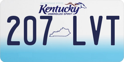 KY license plate 207LVT