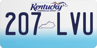 KY license plate 207LVU