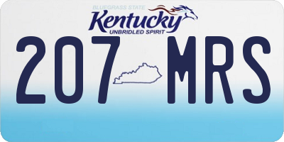 KY license plate 207MRS