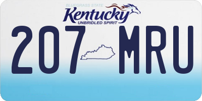 KY license plate 207MRU