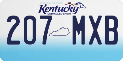 KY license plate 207MXB