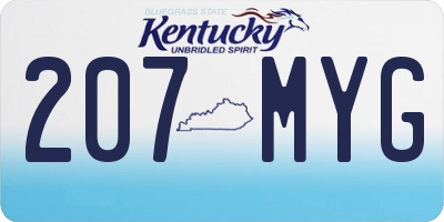 KY license plate 207MYG