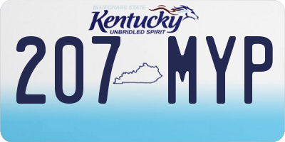 KY license plate 207MYP