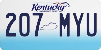 KY license plate 207MYU