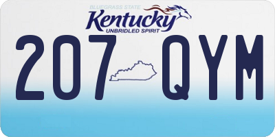 KY license plate 207QYM