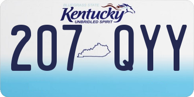 KY license plate 207QYY