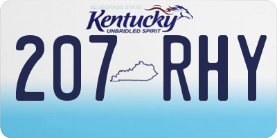 KY license plate 207RHY