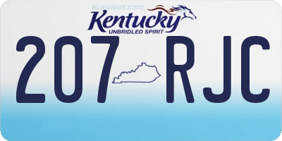 KY license plate 207RJC