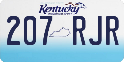KY license plate 207RJR
